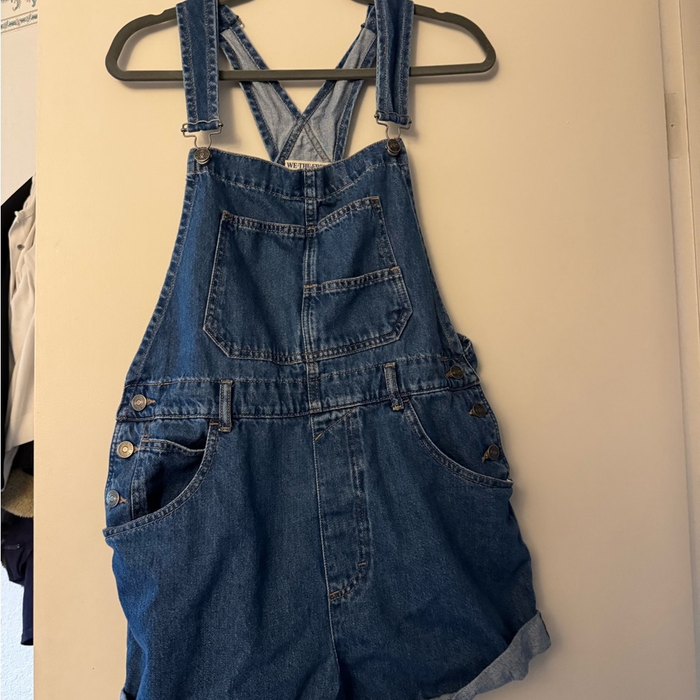 Free People Denim Blue Overalls